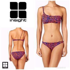 Insight 1 shoulder bikini. Leopard print. NWT